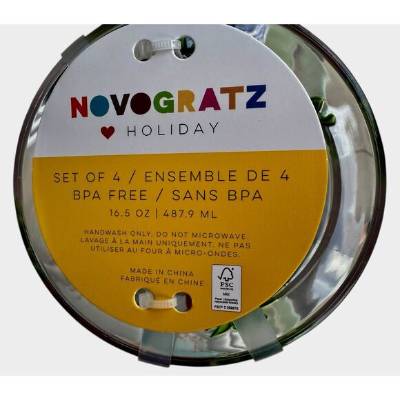 Flamingo Acrylic Pitcher. NOVOGRATZ - BPA Free-NWT | eBay Novograts Holiday Strawberries Acrylic Cup Set of (8)